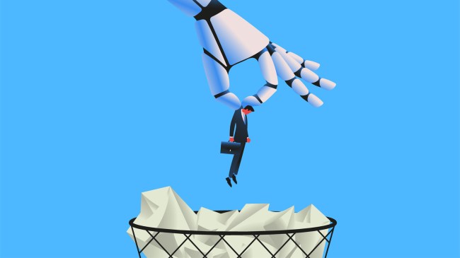 AI-robot-throwing-salesman-in-trash-can