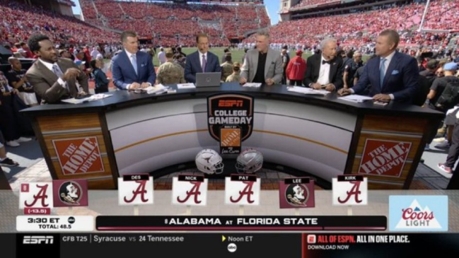 Lee Corso College GameDay Alabama-Florida State pick