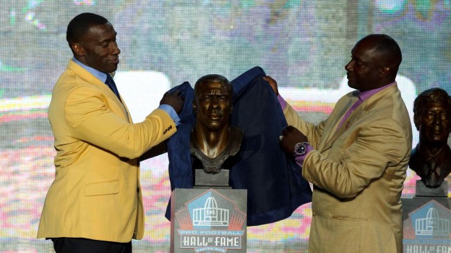 Shannon Sharpe and brother Sterling Sharpe at Pro Football Hall of Fame