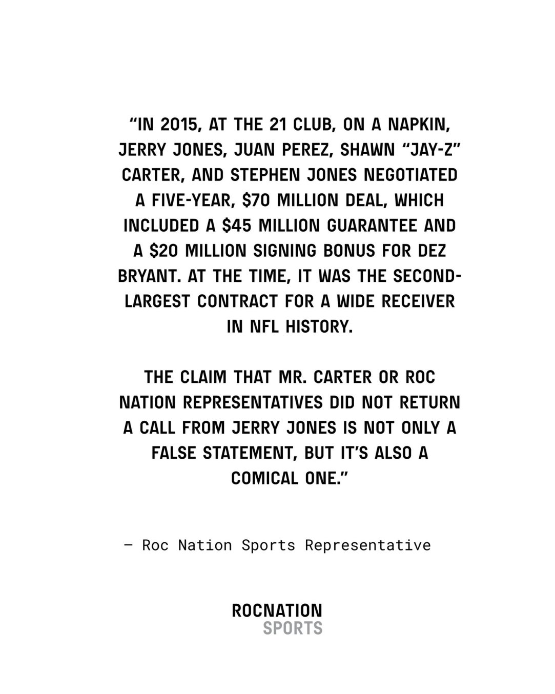 Roc Nation Jerry Jones Jay-Z