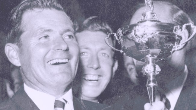 Dai Rees holding Ryder Cup