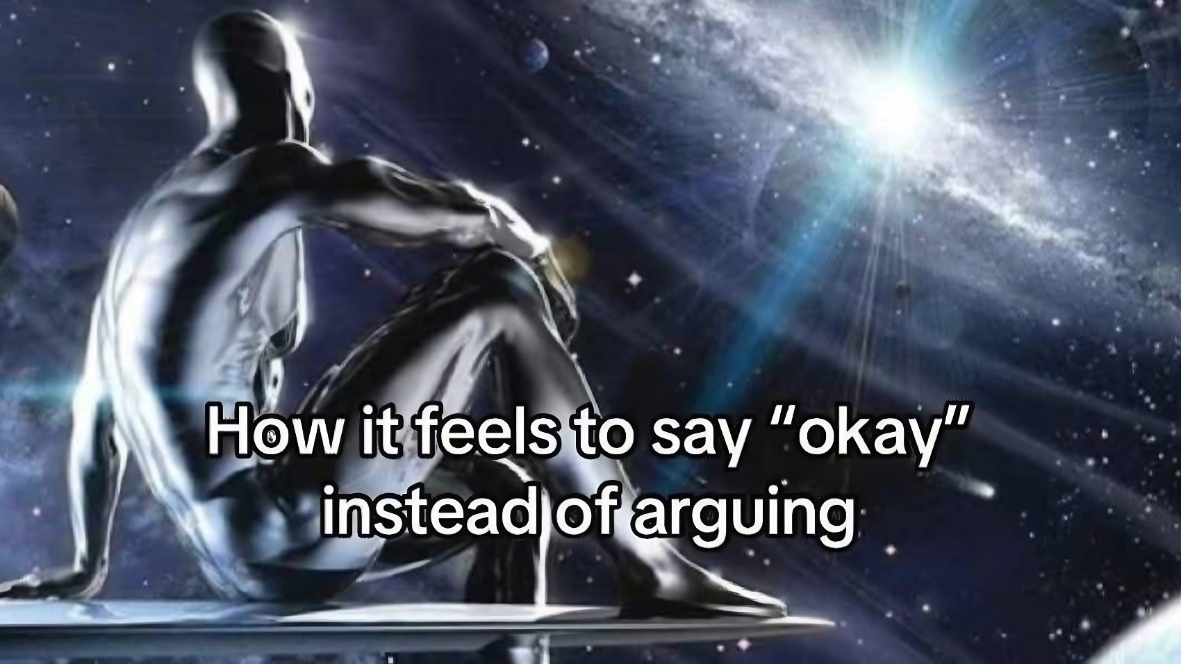 best weekend meme, Silver Surfer joking about internet arguments, relatable