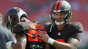 Dillon Gabriel Looked Miserable Watching Joe Flacco Stink It Up