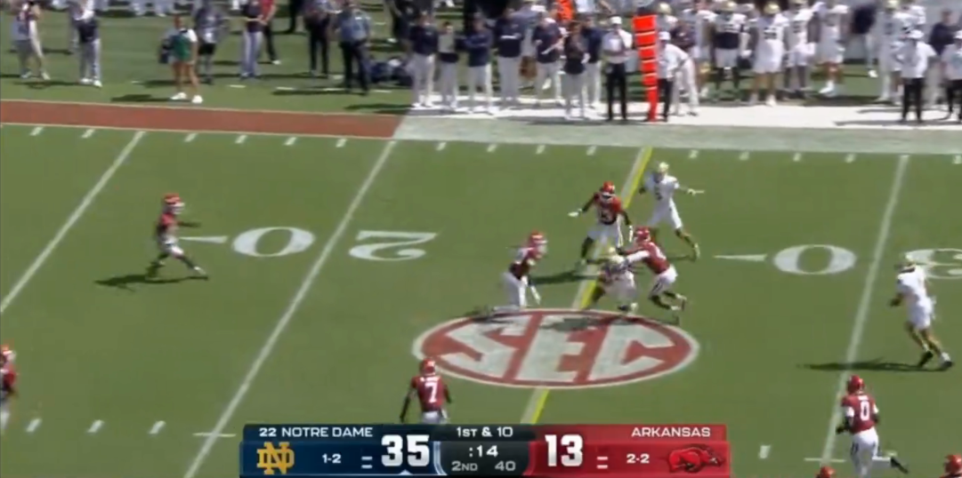 Jadarian Price Arkansas Touchdown