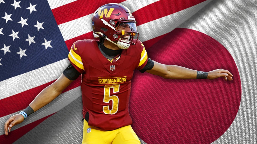 Jayden Daniels Japanese Japan Flag Helmet Sticker