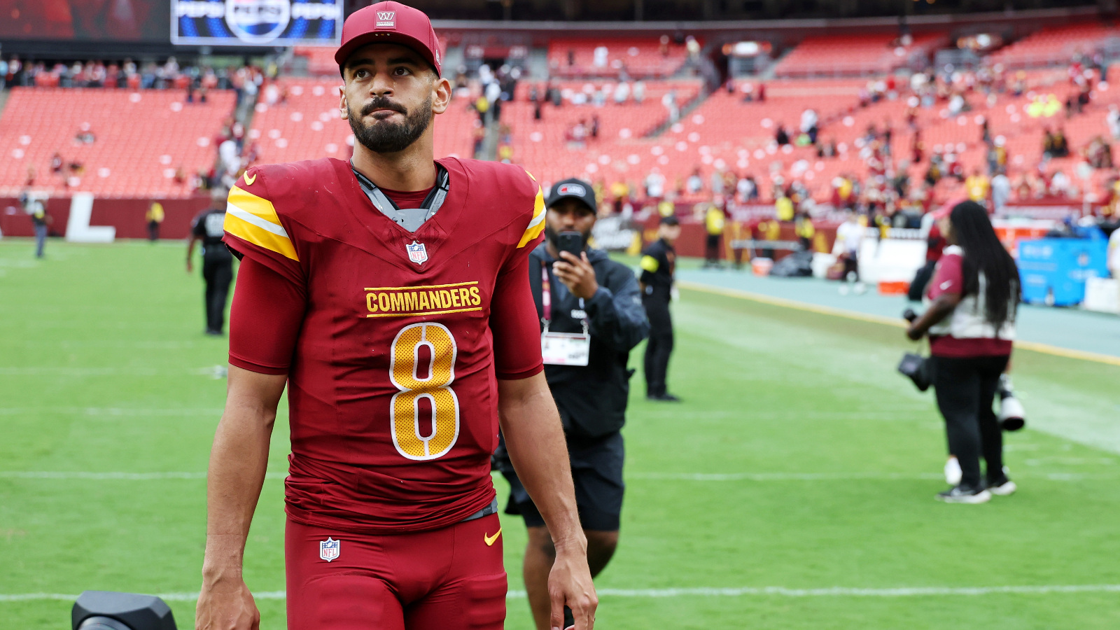 Washington Commanders quarterback Marcus Mariota