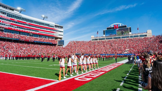 A view of Memorial Stadium in Lincoln, Nebraska.