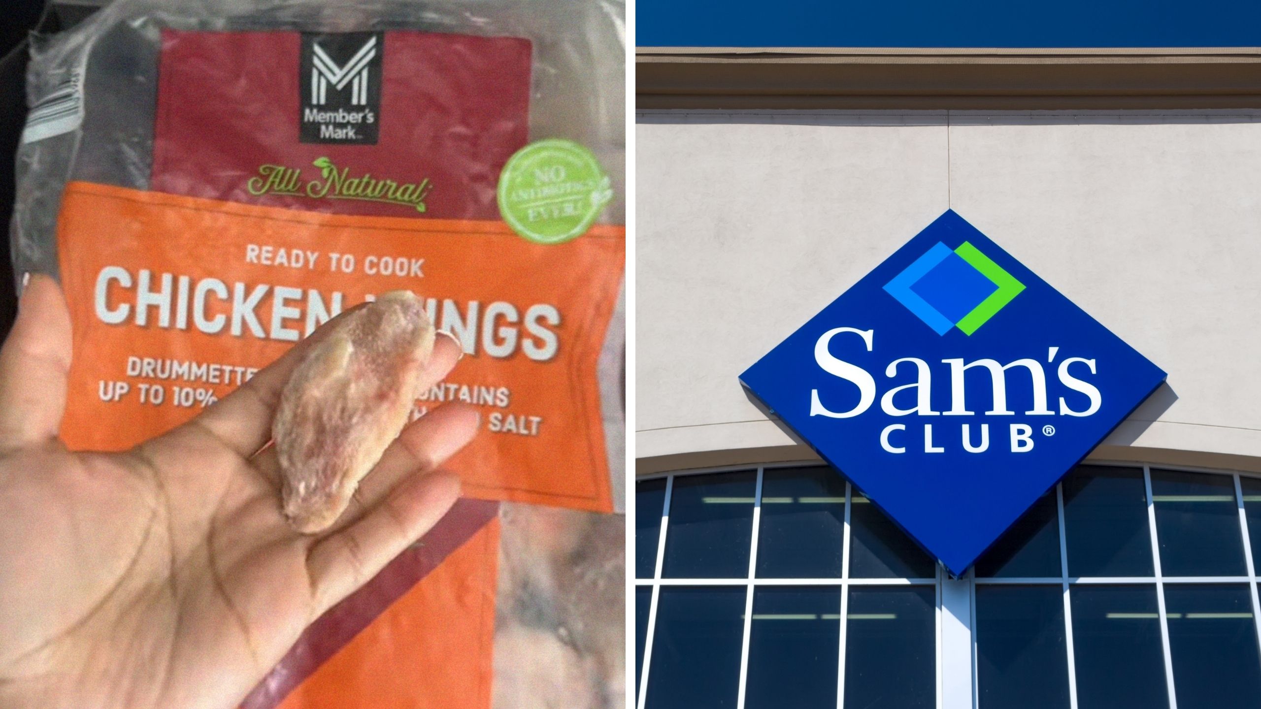 wings (l) sam's club logo (r)