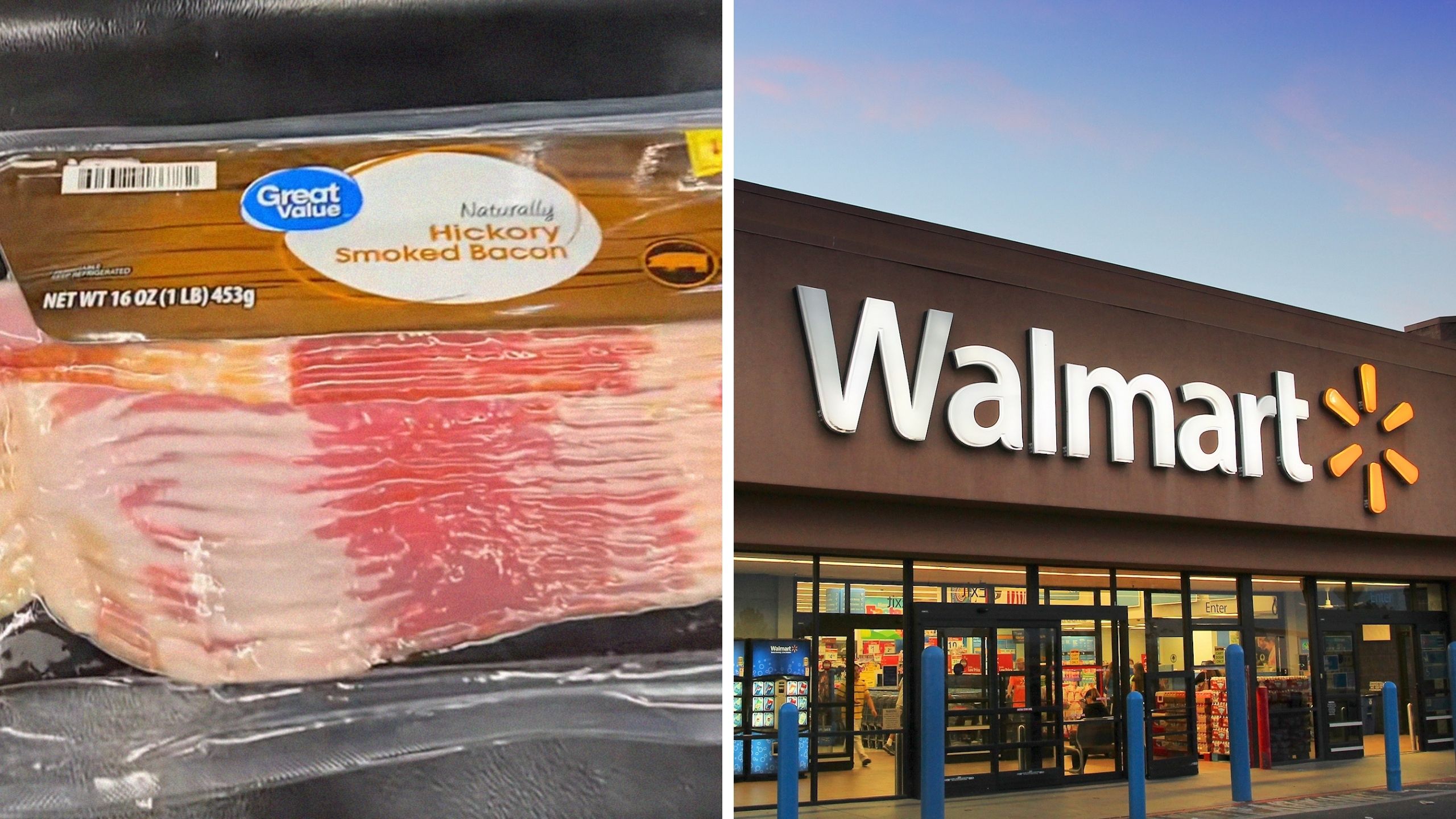bacon (l) walmart (r)
