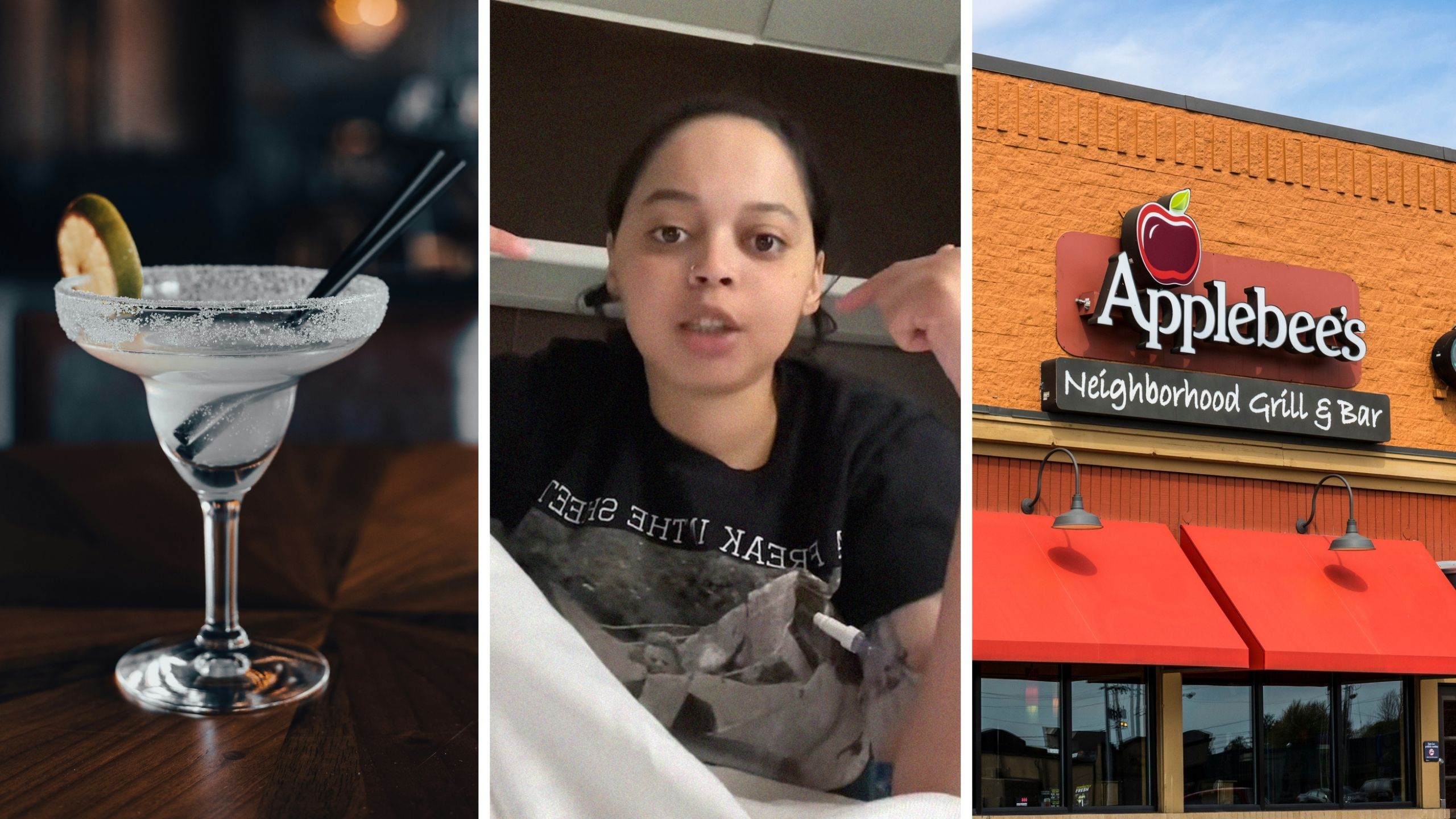 margarita (l) apple bees worker (c) apple bees (r)