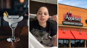 margarita (l) apple bees worker (c) apple bees (r)