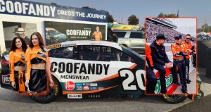 COOFANDY at Martinsville NASCAR with Christopher Bell #20 car October 2025
