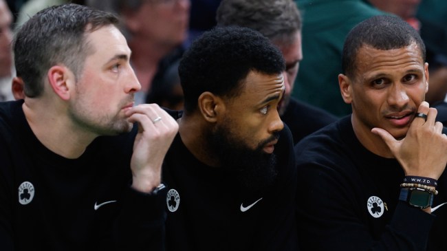 Joe Mazzulla and Celtics coaches