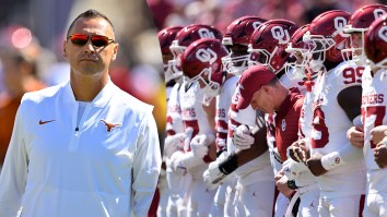 Cotton Bowl Design Flaw Forces Steve Sarkisian To Break Up Fight Between Texas And Oklahoma