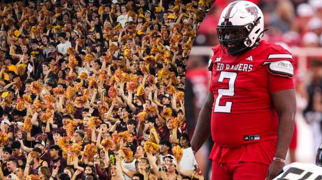 Texas Tech lineman shoves Arizona State football fan