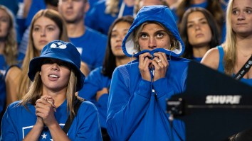 Utah Football Player Sparks Religious Outrage By Kicking Through BYU’s Mormon Prayer At Holy War