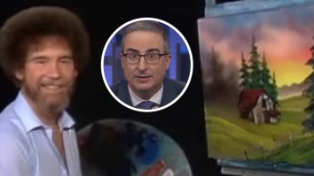 John Oliver Convinced Bob Ross’ Estate To Auction Off A Painting For PBS; Sells For Over $1M
