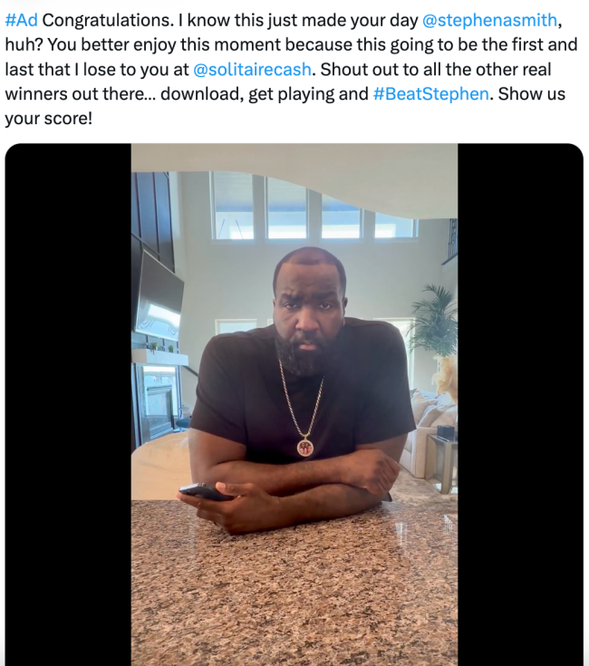 Kendrick Perkins  solitaire ad