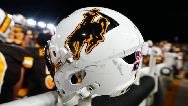Wyoming football helmet